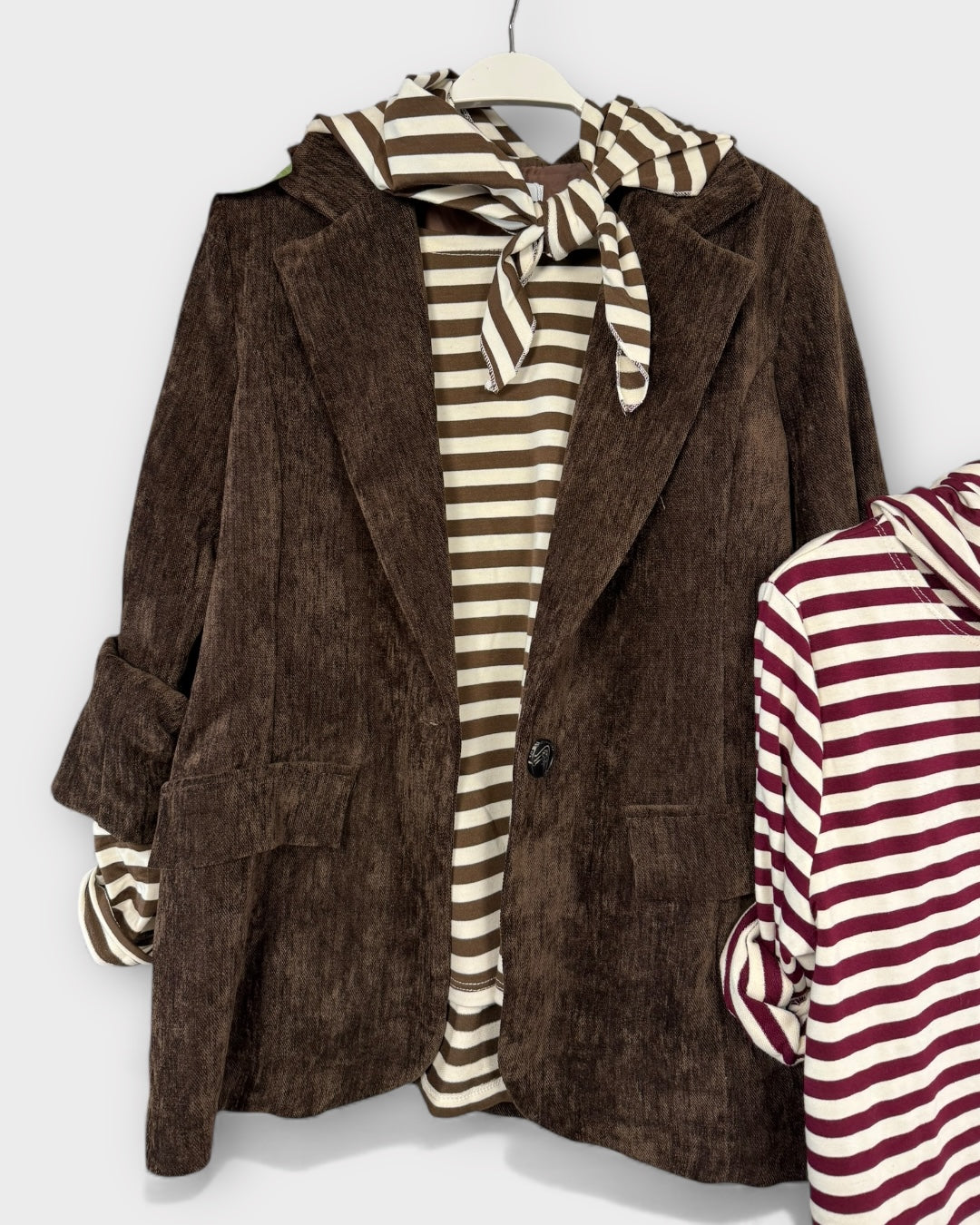 Cami rayas con pañuelo