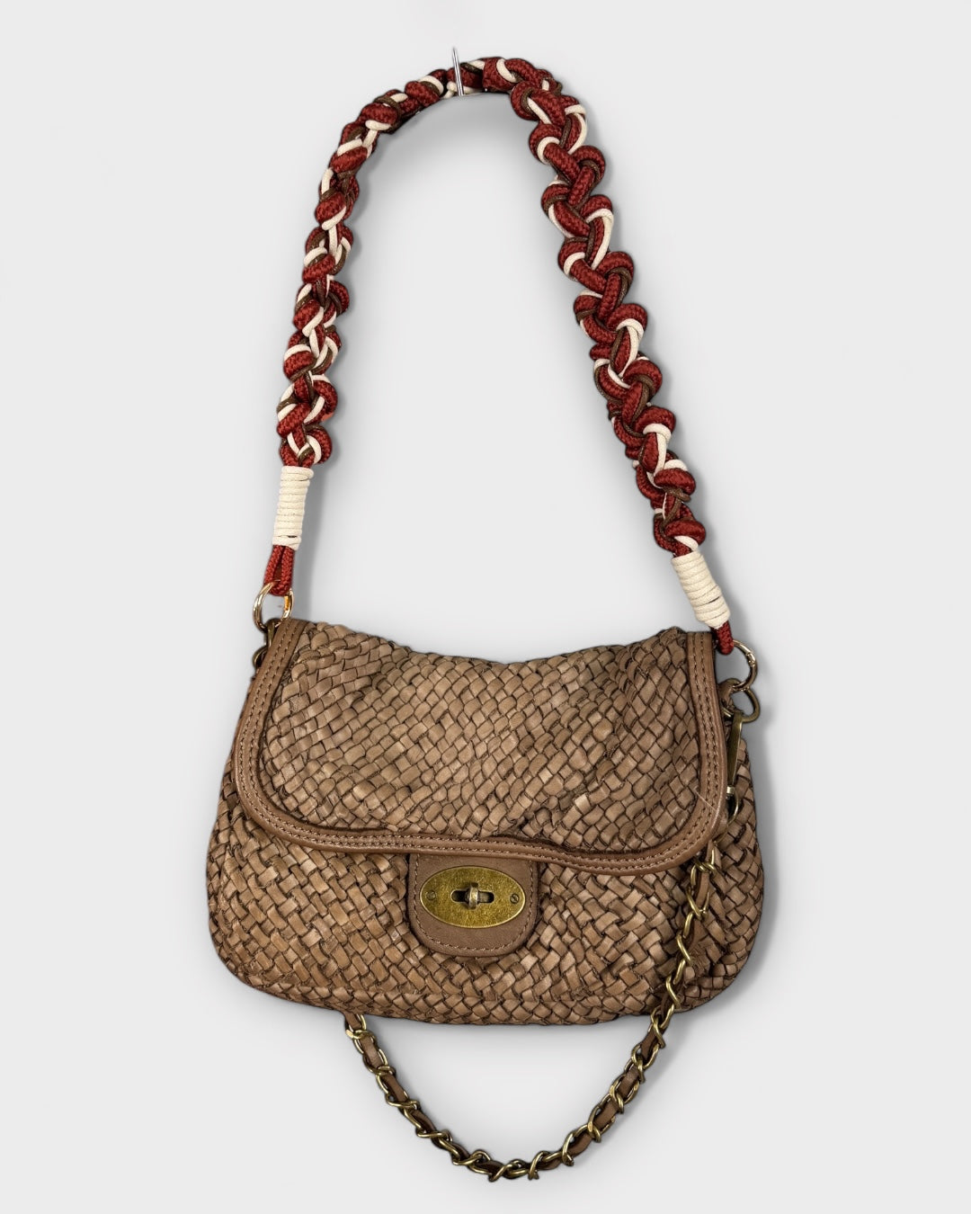 Bolso piel trenzado