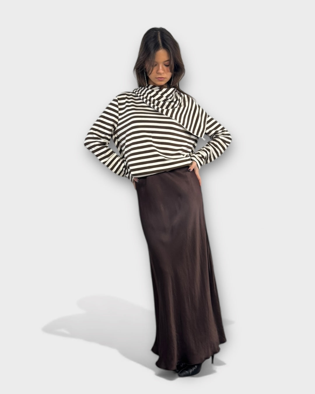 Cami rayas con pañuelo