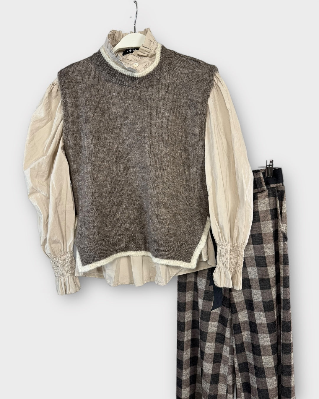 Chaleco bicolor lazo