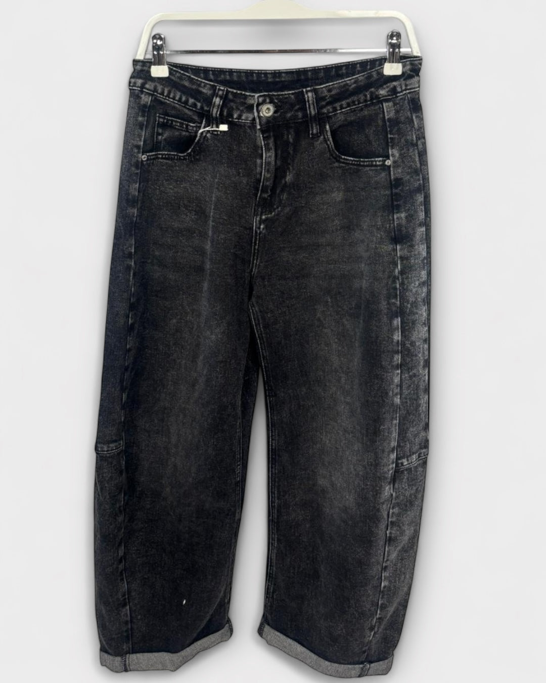 pantalon vaquero slouchy gris