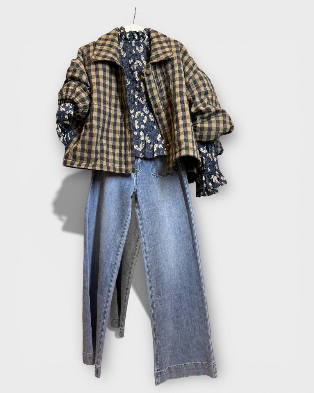 Cazadora acolchada cuadros