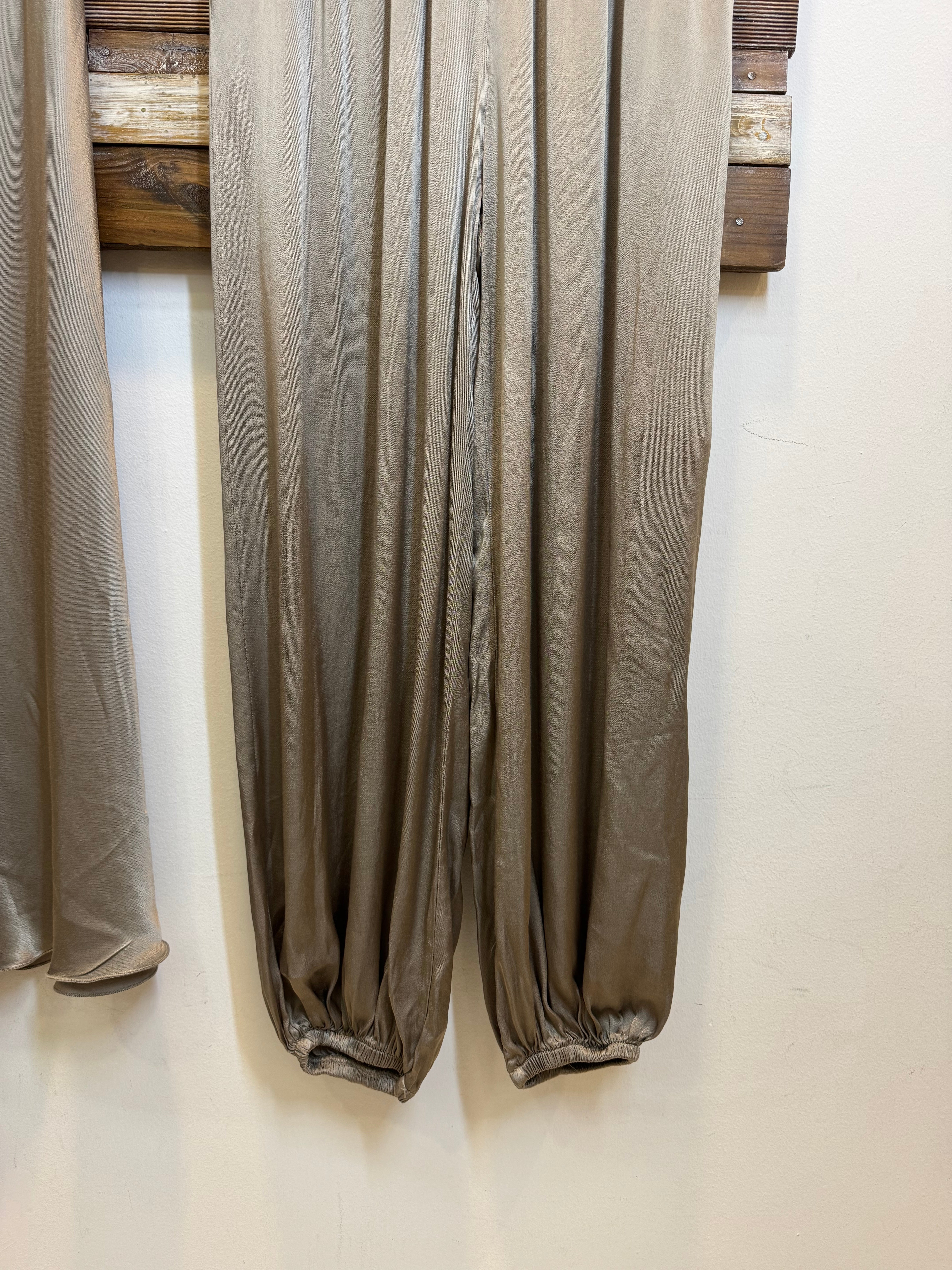 Pantalón bombacho raso soirée