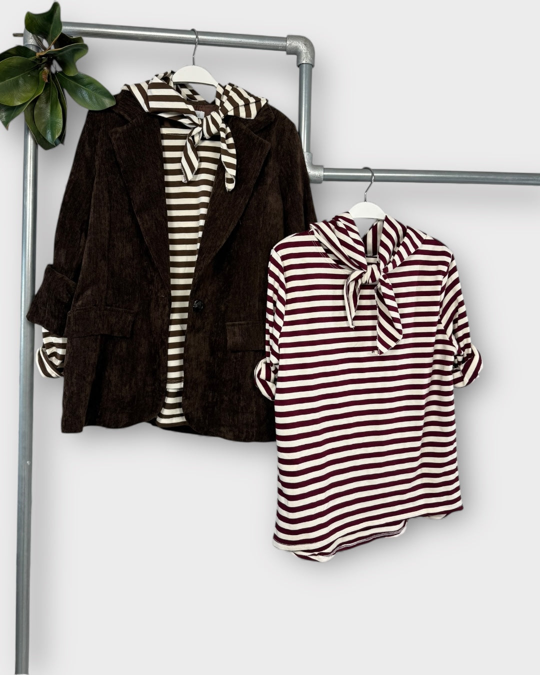 Cami rayas con pañuelo