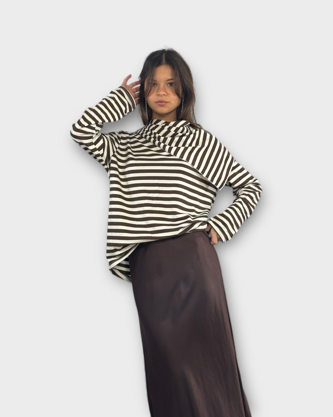 Cami rayas con pañuelo