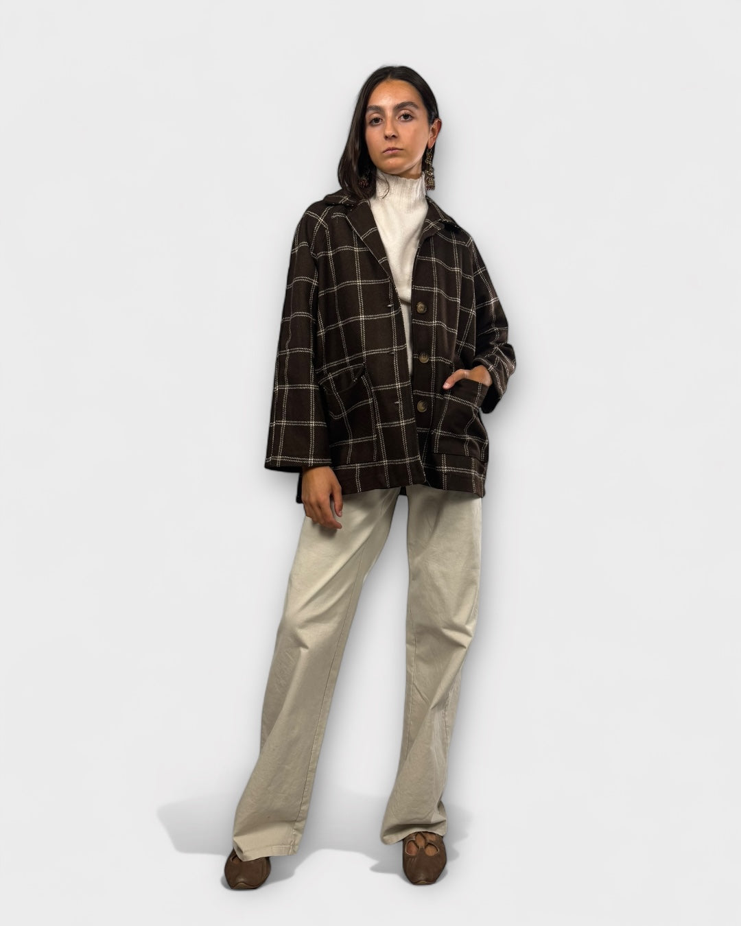 Chaquetón cuadros Zoe