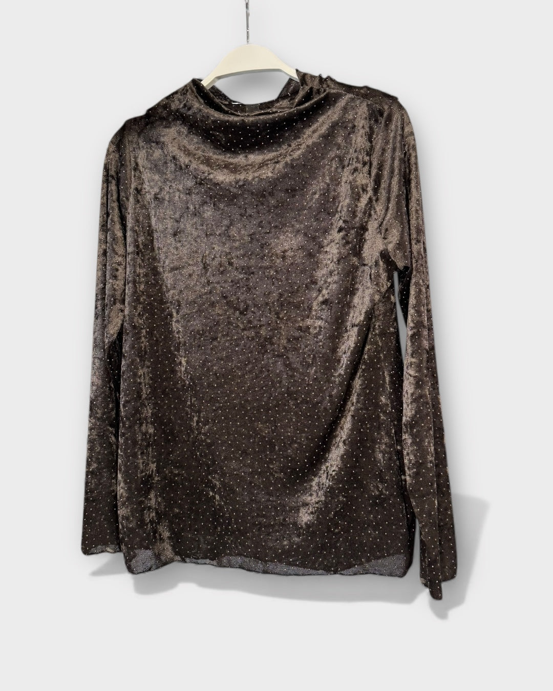 Top terciopelo chispas