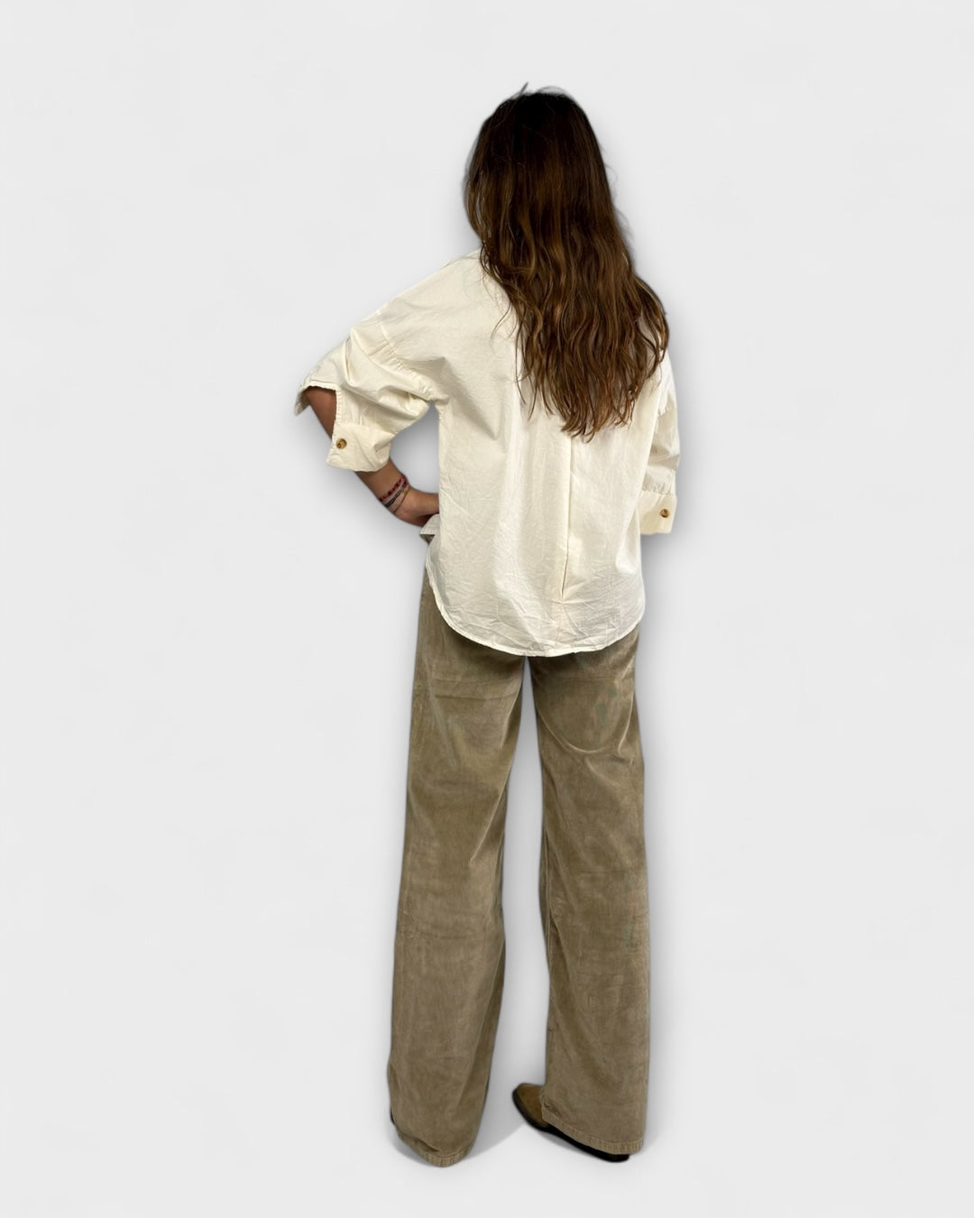 Pantalón pana camel