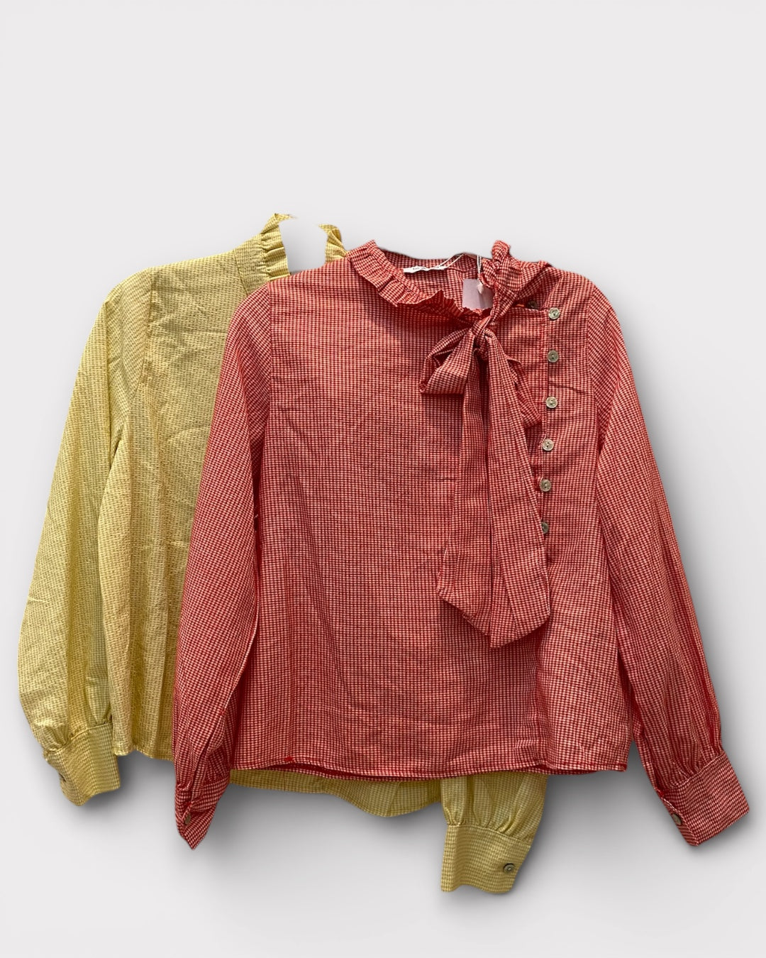 Camisa vichy con lazo